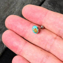 Load image into Gallery viewer, 16G 1/4 Fortune Cookie Cartilage Tragus Earring by Onyx O