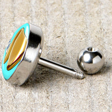 Load image into Gallery viewer, 16G 1/4 Fortune Cookie Cartilage Tragus Earring by Onyx O
