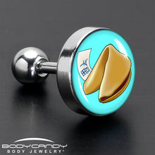 Load image into Gallery viewer, 16G 1/4 Fortune Cookie Cartilage Tragus Earring by Onyx O