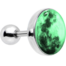 Load image into Gallery viewer, 16G Moon Glow in the Dark Tragus Cartilage Earring