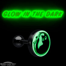 Load image into Gallery viewer, 16G Glow in the Dark Fishbowl Kitty Cat Tragus Cartilage Earring by Onyx O