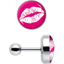 Load image into Gallery viewer, 16G 1/4 Red Hot Lips Cartilage Tragus Earring by Onyx O