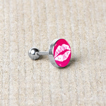 Load image into Gallery viewer, 16G 1/4 Red Hot Lips Cartilage Tragus Earring by Onyx O