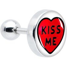 Load image into Gallery viewer, 16G 1/4 Kiss Me Candy Heart Cartilage Tragus Earring by Onyx O