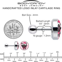 Load image into Gallery viewer, 16G 1/4 Krampus Cutie Tragus Cartilage Earring by Onyx O
