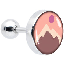 Load image into Gallery viewer, 16G 1/4 Mountain Sunrise Tragus Cartilage Earring by Onyx O
