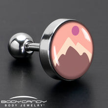 Load image into Gallery viewer, 16G 1/4 Mountain Sunrise Tragus Cartilage Earring by Onyx O