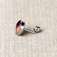 Load image into Gallery viewer, 16G 1/4 Red Sunset Palm Tree Cartilage Tragus Earring by Onyx O