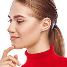 Load image into Gallery viewer, 16G 1/4 Retro Stripes Peace Sign Fingers Cartilage Tragus Earring by Onyx O