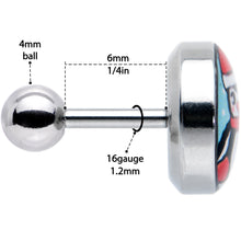 Load image into Gallery viewer, 16G 1/4 Snowfall Holiday Penguin Tragus Cartilage Earring by Onyx O