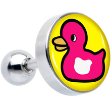Load image into Gallery viewer, 16G 1/4 Pink Ducky Cartilage Tragus Earring by Onyx O