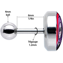 Load image into Gallery viewer, 16G 1/4 Grim Reaper Cartilage Tragus Earring by Onyx O