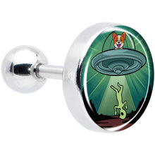 Load image into Gallery viewer, 16G 1/4 Reverse Alien UFO Abduction Tragus Cartilage Earring by Onyx O