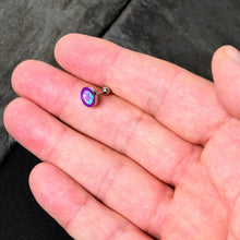 Load image into Gallery viewer, 16G 1/4 Purple Nautical Sand Dollar Cartilage Tragus Earring by Onyx O