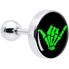 Load image into Gallery viewer, 16G 1/4 Shaka Hand Cartilage Tragus Earring by Onyx O