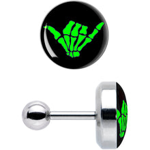 Load image into Gallery viewer, 16G 1/4 Shaka Hand Cartilage Tragus Earring by Onyx O