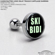 Load image into Gallery viewer, 16G 1/4 SKIBIDI Cartilage Tragus Earring by Onyx O