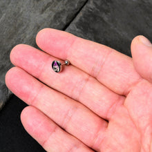 Load image into Gallery viewer, 16G 1/4 Burning Skull Candle Cartilage Tragus Earring by Onyx O