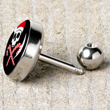 Load image into Gallery viewer, 16G 1/4 Santa Pirate Candy Cane Tragus Cartilage Earring by Onyx O