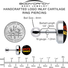 Load image into Gallery viewer, Spicy and Saucy Tragus Cartilage Earring by Onyx O