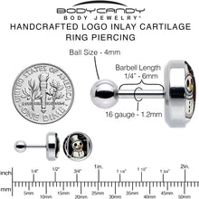 Load image into Gallery viewer, Christmas Holiday Spooky Snowman Tragus Cartilage Earring by Onyx O