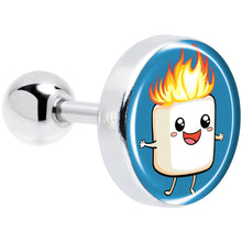 Load image into Gallery viewer, 16G 1/4 Burning Marshmallow Tragus Cartilage Earring by Onyx O