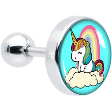 Load image into Gallery viewer, 16G 1/4 Rainbow Unicorn Cartilage Tragus Earring by Onyx O