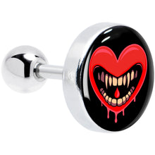 Load image into Gallery viewer, 16G Valentine Heart Vampire Tragus Cartilage Earring