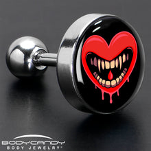 Load image into Gallery viewer, 16G Valentine Heart Vampire Tragus Cartilage Earring