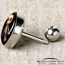 Load image into Gallery viewer, 16G 1/4 Voodoo Doll Tragus Cartilage Earring by Onyx O