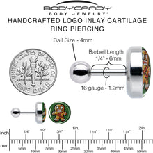 Load image into Gallery viewer, Christmas Holiday Zombie Gingergread Man Tragus Cartilage Earring by Onyx O