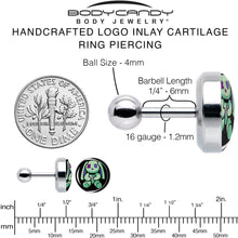 Load image into Gallery viewer, 16G 1/4 Zombie Bunny Tragus Cartilage Earring by Onyx O