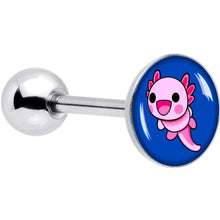 Load image into Gallery viewer, Adorable Axolotl Barbell Tongue Ring by Onyx O