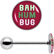 Load image into Gallery viewer, Bah Humbug Holiday Grouch Barbell Tongue Ring by Onyx O