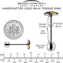 Load image into Gallery viewer, That is Bananas Barbell Tongue Ring by Onyx O
