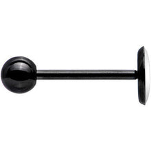Load image into Gallery viewer, Power Button Glow in the Dark Black Anodized Barbell Tongue Ring