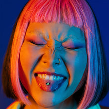Load image into Gallery viewer, Black Glow in the Dark Holiday Christmas Tree Tongue Ring by Onyx O