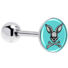 Load image into Gallery viewer, Bunny and Crossbones Barbell Tongue Ring by Onyx O