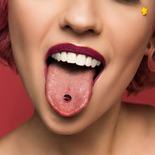 Load image into Gallery viewer, Cherry Heart Barbell Tongue Ring by Onyx O