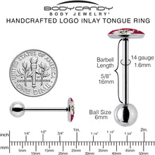 Load image into Gallery viewer, Love Me Not Flower Barbell Tongue Ring by Onyx O