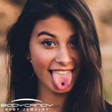 Load image into Gallery viewer, Hollow Heart Doll Word Barbell Tongue Ring by Onyx O