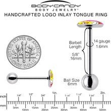 Load image into Gallery viewer, Daffodil Duck Barbell Tongue Ring by Onyx O