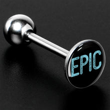 Load image into Gallery viewer, Epic Blue Barbell Tongue Ring