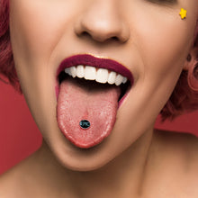 Load image into Gallery viewer, Epic Blue Barbell Tongue Ring