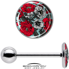 Load image into Gallery viewer, Blossom Creation Vibrant Bloom of Flowers Barbell Tongue Ring by Onyx O