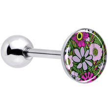 Load image into Gallery viewer, Blossom Creation Paradise of Pink Flowers Barbell Tongue Ring by Onyx O