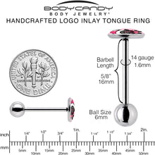 Load image into Gallery viewer, Krampus Cutie Holiday Barbell Tongue Ring by Onyx O