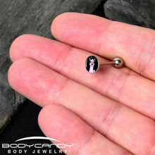 Load image into Gallery viewer, Pink Happy Llama Barbell Tongue Ring by Onyx O