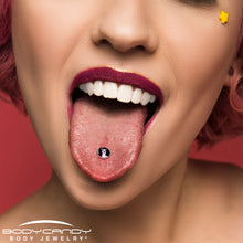 Load image into Gallery viewer, Pink Happy Llama Barbell Tongue Ring by Onyx O