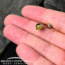 Load image into Gallery viewer, Magnified Yellow Duck Barbell Tongue Ring by Onyx O